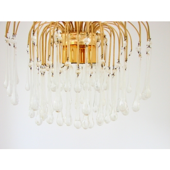 Vintage lampa Paolo Venini ze szkła kryształowego